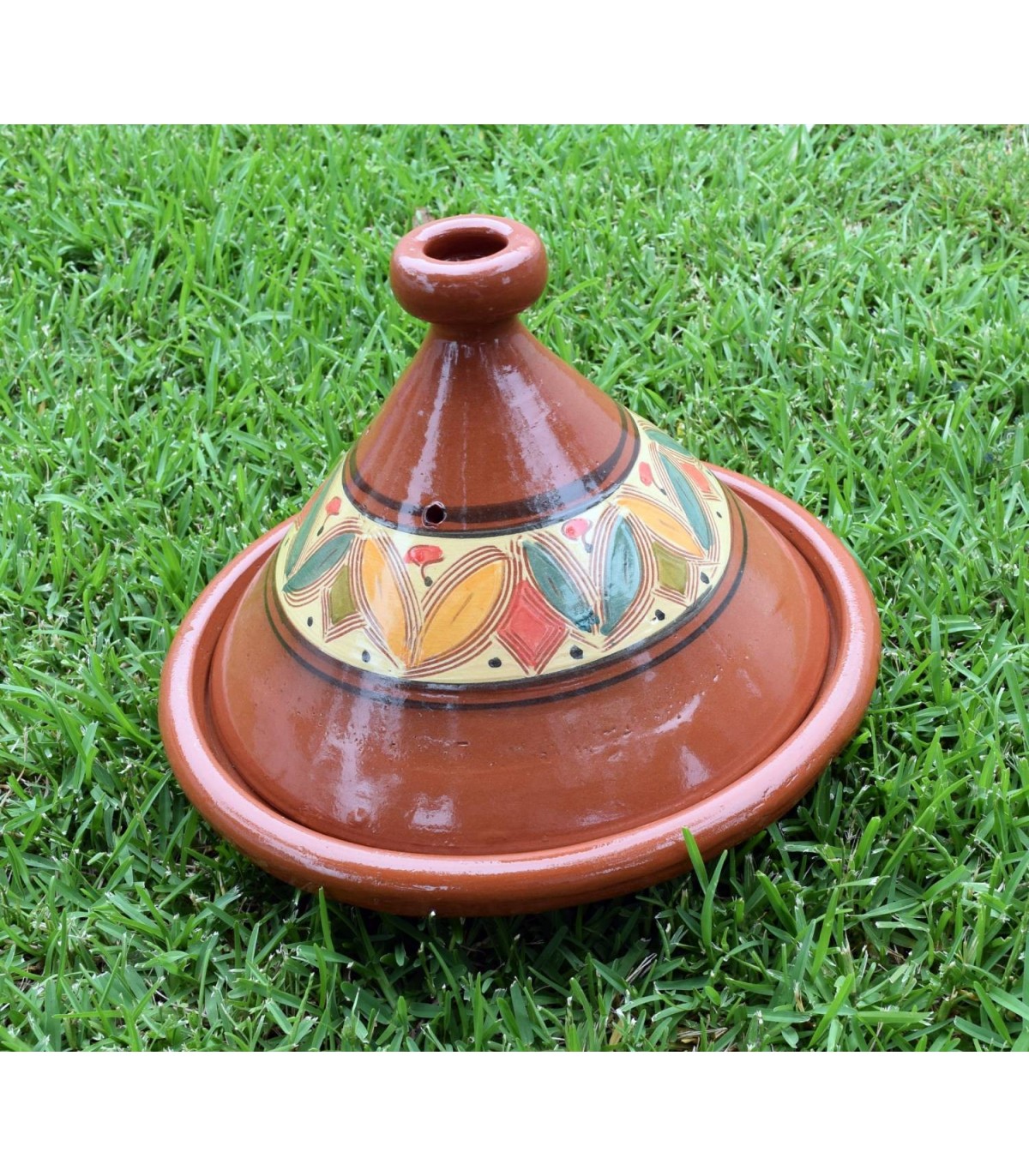 Imported Handmade traditional Glazed Moroccan cooking Tagine comes in