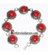 Bracelet kabyle Algerien en corail rouge et argent massif