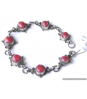 kabyle Bracelet from algeria with silver and coral