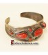 Handmade Pur Silver and red coral Kabyle bangle from Algeria