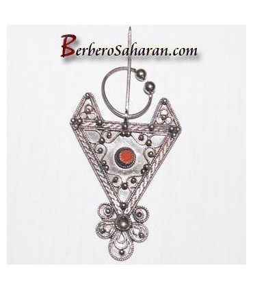 Amulette Kabyle en Argent massif et corail rouge - Avrim