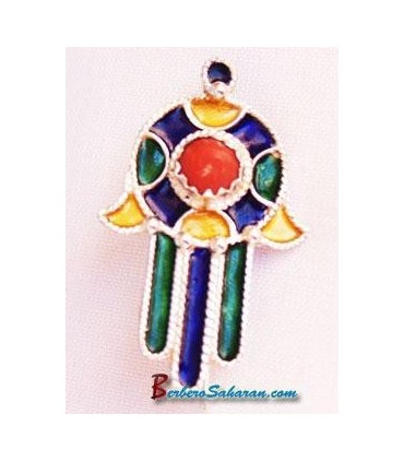 Hand of fatima Kabyle brooch in Silver - Khamsa - Hamsa