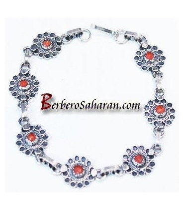 bracelet kabyle Algerien en corail et argent massif