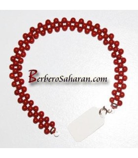 Bracelet Kabyle en Argent et Corail Rouge