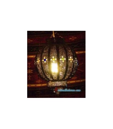 Medium Moroccan Fret Work ball lantern - Lighting