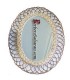 Handmade Algerian Wicker mirror - Oval Medium