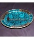 Large white Moroccan Ceramic Safi platter with silver