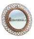 Handmade Algerian Wicker mirror - Round Medium