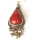 Red Coral and silver Kabyle pendant 3