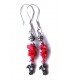 Boucles d'oreilles Kabyles en argent massif et corail rouge - Formez votre parure