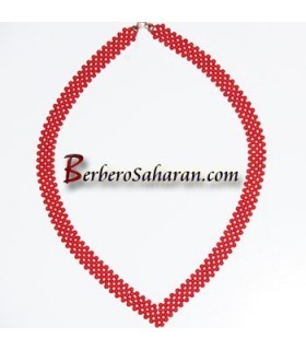 New generation and Modern handmade Algerian necklace - Red Berry in Coral