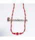 New generation handmade Berber necklace - Coral drop and silver