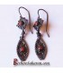 Genuine silver and red coral Berber earrings from Algeria