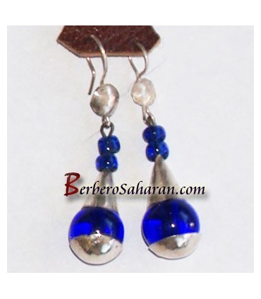 Boucles d'oreilles Touarègues gravée fait main dans le désert du Sahara Algérien