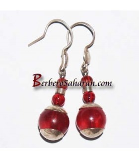 Handmade Silver and blue Agate like Tuareg Earrings