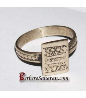 Handmade Moroccan Tuareg Silver and Ebony wood Ring