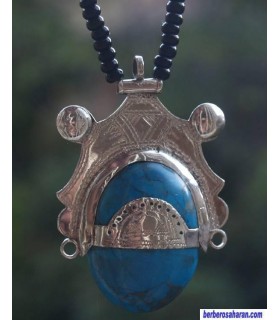 Silver and Turquoise Tuareg Necklace 1