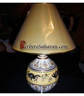 Handmade Algerian light in a two-piece white ceramic & liquid Gold 