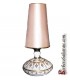 Handmade Algerian Tassili Berber bedroom side lamp in white ceramic & liquid Gold