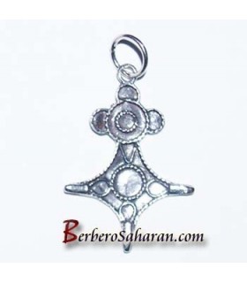 Pendentif Algérien en argent pur et corail rouge - Croix du Sud