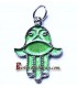 Handmade Silver and colourful enamel hand of Fatima pendant from Algeria