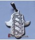 Hand carved Tuareg Hand of Fatima in silver from Algeria