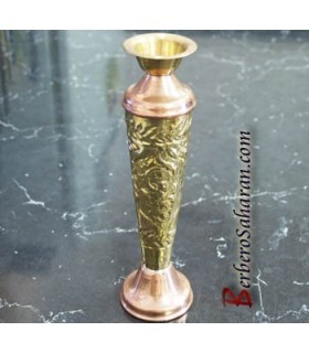 Algerian handmade and engraved candle holder made with brass-Tin, Two sizes available