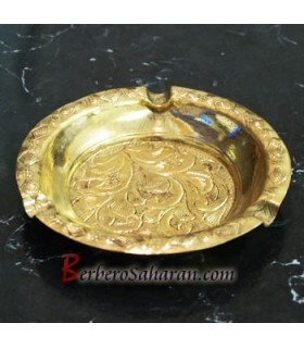 Square Algerian handmade and carved brass Ashtray - Two sizes available