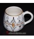 Mug ballon à thé ou café Algérien en céramique blanche fait à la main