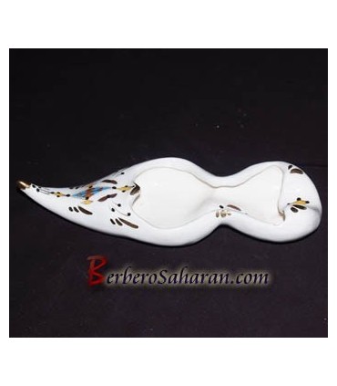 To Quality Handmade Unique Algerian Berber coffee Mug in white ceramic & real Gold