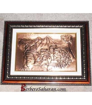 Ancient Berber war ship handmade in 3D copper Artwork