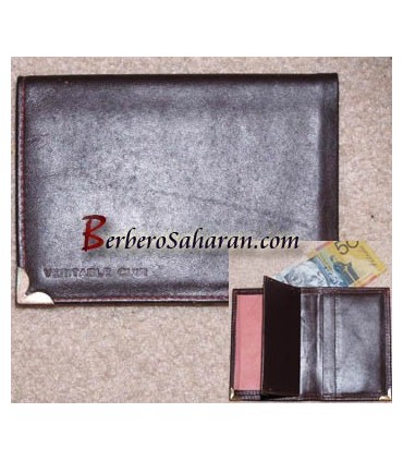 Portefeuille Algérien fait à la main avec du véritable cuir