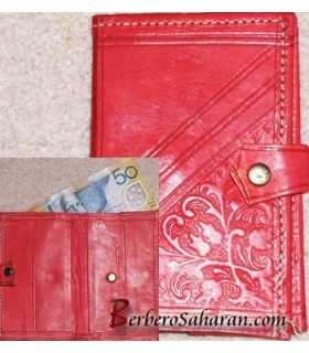 Portefeuille Touareg decoré fait à la main avec du véritable cuir - Algérie