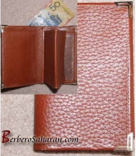 Portefeuille Touareg decoré fait à la main avec du véritable cuir - Algérie