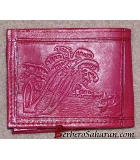 Portefeuille Berbère Algérien pas cher en véritable cuir fait à la main