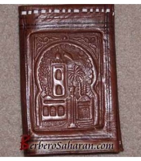 Handmade Tuareg pure and genuine leather wallet from Sahara desert