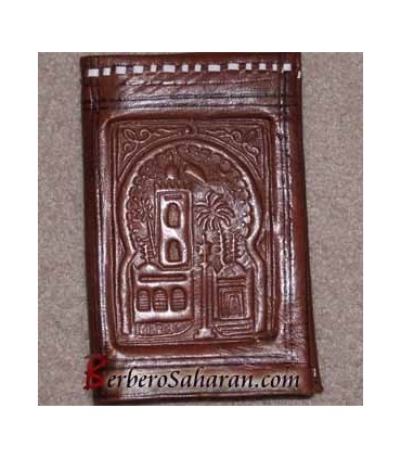 Handmade Tuareg pure and genuine leather wallet from Sahara desert