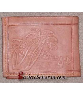 Genuine leather wallet from North Africa for sale on berberosaharan.com only
