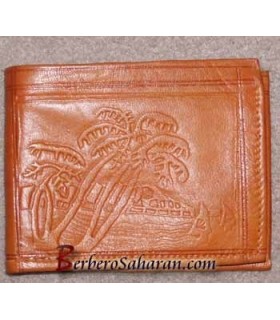 Genuine leather wallet from North Africa for sale on berberosaharan.com only