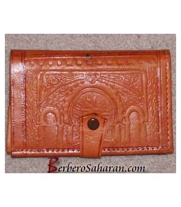 Handmade Tuareg pure and genuine leather wallet from Sahara desert