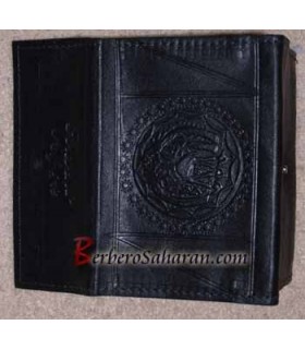 Handmade decorated genuine leather wallet from Algeria - Similar to Moroccan