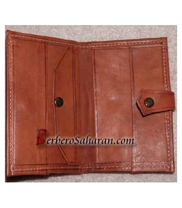 Portefeuille Touareg decoré fait à la main avec du véritable cuir - Algérie