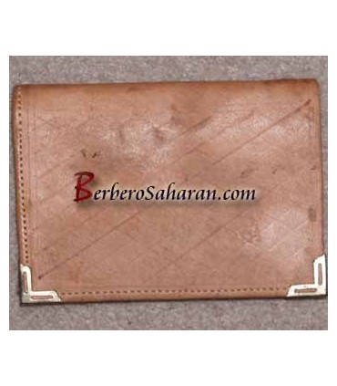 Handmade decorated genuine leather wallet from Algeria - Similar to Moroccan
