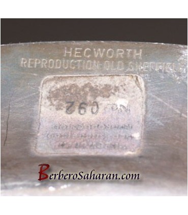 Antique handmade and carved Moroccan silver tray/table - Large