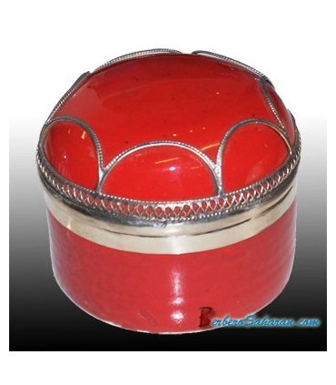 Large Red Handmade Moroccan cookie jar