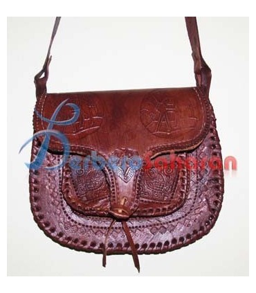 Sac à main Touareg Algérien fait à la main avec du véritable cuir