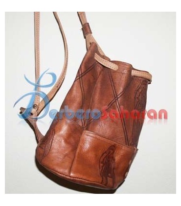 Handmade pure and genuine Algerian Berber goatskin leather handbag