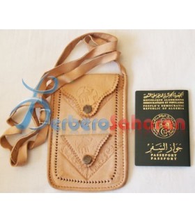 Handmade Algerian pure leather Passport safety Pouch