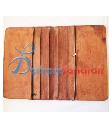 Handmade Algerian Berber pure leather documents holder