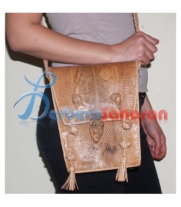 Sac à main Touareg Algérien Unique fait à la main avec la peau de lézard